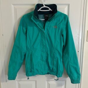 The North Face HyVent Rain Jacket in Teal Green